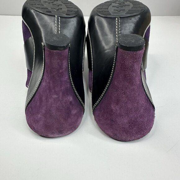 Cole Haan Women's Purple Jianna Buckle Suede Leather Clog Heels US 8 B - Picture 10 of 17